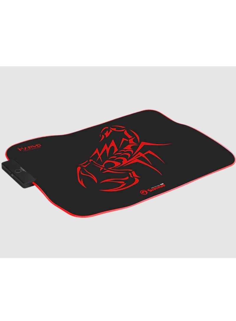MARVO MG08 USB Gaming Mousepad with 3 RGB Effects Black - Image 4