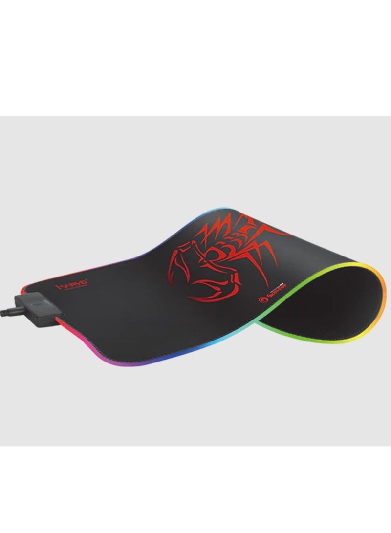 MARVO MG08 USB Gaming Mousepad with 3 RGB Effects Black - Image 3