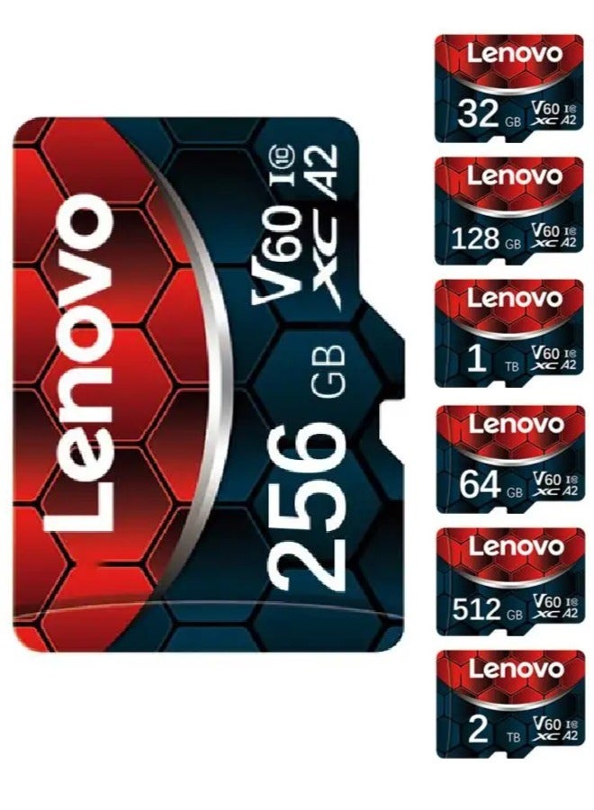 Lenovo - V60 Ultra Fast Speed Micro SD Memory Card XC A2 Class 10 Micro TF Flash SDCS2 100Mb/s Reading With SD Card Adapter 256 GB - Image 1
