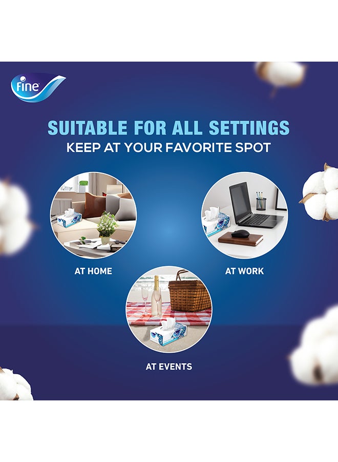 Fine 2 Ply Facial Tissue 5 Box 130 Sheets multicolour - Image 4