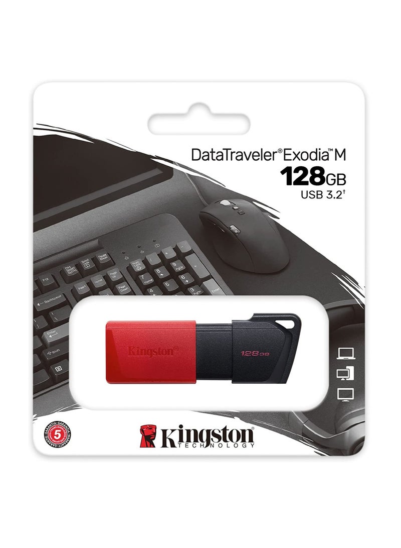 كينغستون - محرك أقراص فلاش Kingston DataTraveler Exodia M USB-A USB 3.2 Gen 1 DTXM/128GBIN - Image 1