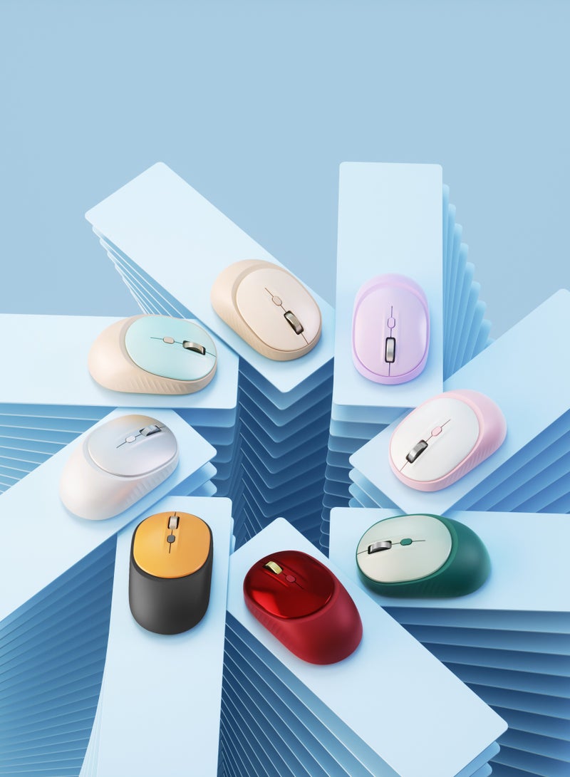 HP - Wireless Bluetooth Mouse M231 Mute Dual Mode 800-1600DPI Mice Bluetooth/2.4G Wireless Mouse Ultra Long Lasting Compatible with All Devices Milk Tea - Image 1