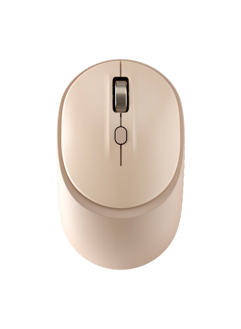 Wireless Bluetooth Mouse M231 Mute Dual Mode 800-1600DPI Mice Bluetooth/2.4G Wireless Mouse Ultra Long Lasting Compatible with All Devices Milk Tea