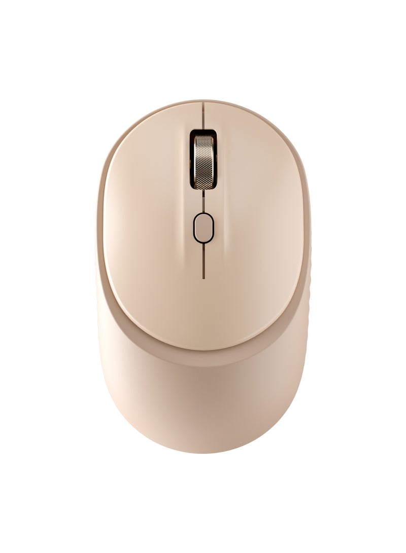 HP - Wireless Bluetooth Mouse M231 Mute Dual Mode 800-1600DPI Mice Bluetooth/2.4G Wireless Mouse Ultra Long Lasting Compatible with All Devices Milk Tea - Image 1