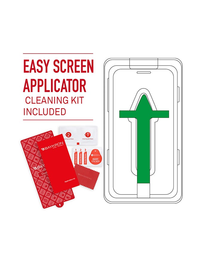 بايكرون Premium Tempered Glass Screen Protector For iPhone 14 Pro Max 6.7-Inch With Edge To Edge Coverage And Antibacterial Protection Clear - Image 5