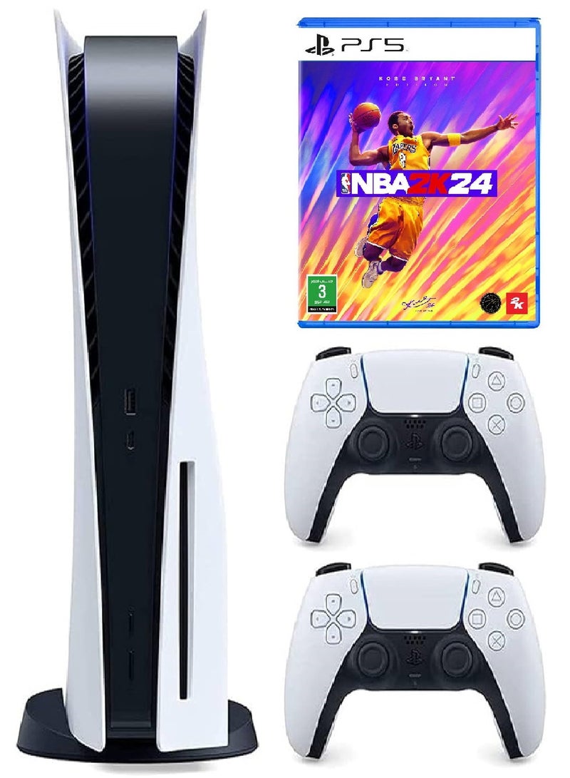 سوني PlayStation 5 Console (Disc Version) With Extra Controller and 2K NBA 2K24 - Image 1