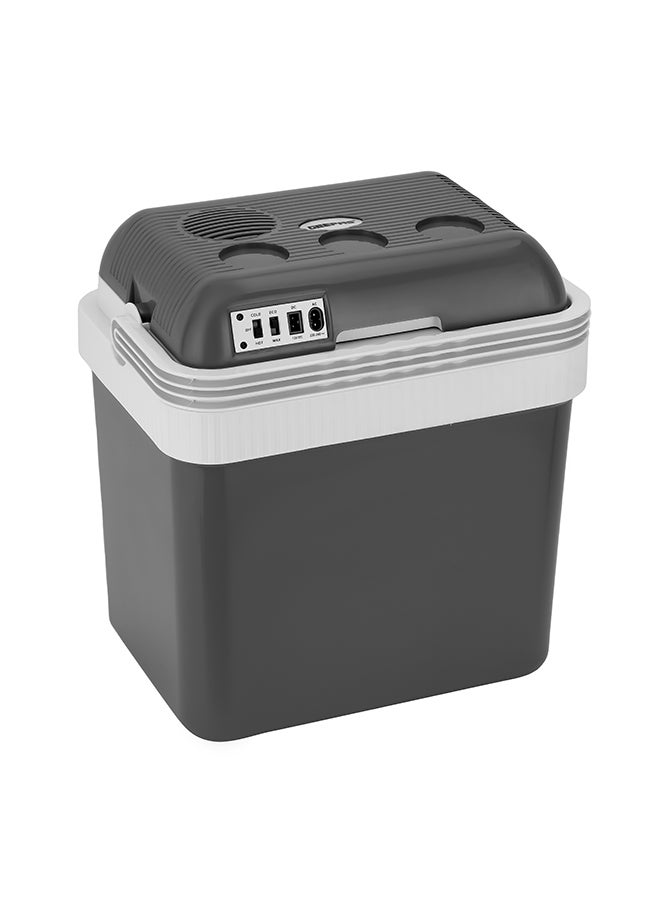 GEEPAS - Hot & Cold Car Fridge with AC/DC Working Mode, Suitable for Car and Home Use, Easy to Carry Portable Refrigerator with Durable PP Material Construction GCF63062 Grey & white - Image 1