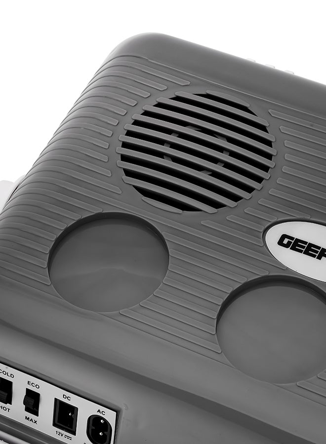 GEEPAS - Hot & Cold Car Fridge with AC/DC Working Mode, Suitable for Car and Home Use, Easy to Carry Portable Refrigerator with Durable PP Material Construction GCF63062 Grey & white - Image 1