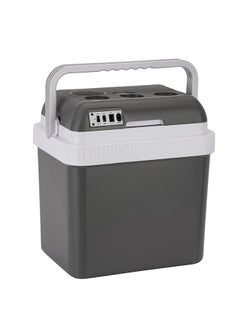 Hot & Cold Car Fridge with AC/DC Working Mode, Suitable for Car and Home Use, Easy to Carry Portable Refrigerator with Durable PP Material Construction GCF63062 Grey & white