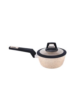 Royalford Royalford Chef Art Granite Cookware Set RF11960 Forged Aluminum 6 Piece Set with Granite Coated Body Gas Induction Base Soft Touch Handles and Tempered Glass Lid Pink Large  - Image 2