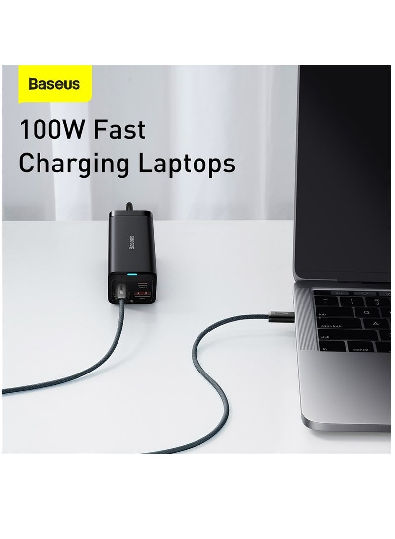 Baseus USB C To USB C Cable 1M, 100W Power Delivery Type-C Cord 5A PD Fast Charger With E-Marker Chip Compatible For iPhone 15/ 15 Pro Max/Plus, MacBook Pro, Chromebook, iPad Pro, Galaxy S23 Ultra/S22 Grey  - Image 2