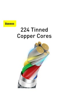 Baseus USB C To USB C Cable 2M, 100W Power Delivery Type-C Cord 5A PD Fast Charger With E-Marker Chip Compatible For iPhone 15/ 15 Pro Max/Plus, MacBook Pro, Chromebook, iPad Pro, Galaxy S23 Ultra/S22 Grey  - Image 4