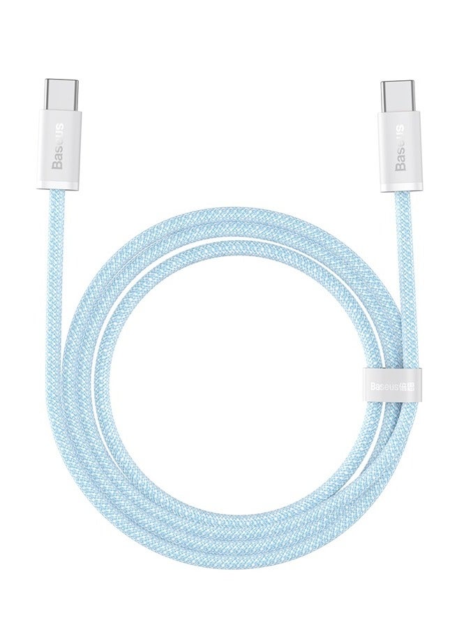 Baseus USB C to USB C Cable 1m, 100W Power Delivery Type-C Cord 5A PD Fast Charger with E-Marker Chip Compatible for iPhone 15/ 15 Pro Max/Plus, MacBook Pro, Chromebook, iPad Pro, Galaxy S23 Ultra/S22 Blue - Image 1