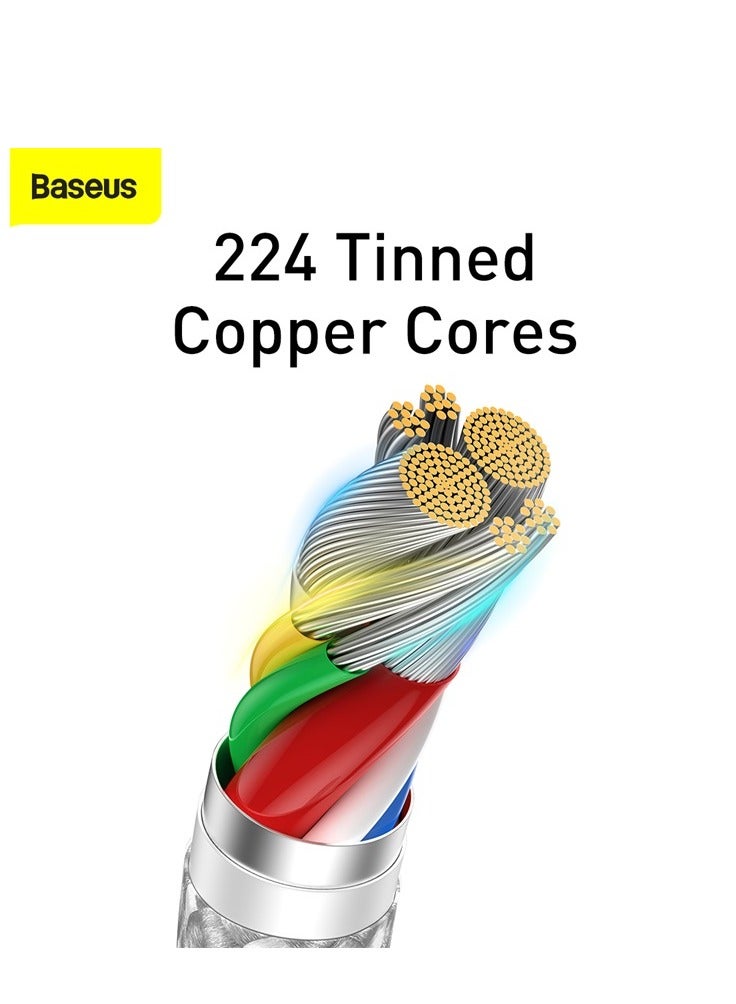 Baseus USB C to USB C Cable 1m, 100W Power Delivery Type-C Cord 5A PD Fast Charger with E-Marker Chip Compatible for iPhone 15/ 15 Pro Max/Plus, MacBook Pro, Chromebook, iPad Pro, Galaxy S23 Ultra/S22 White - Image 4