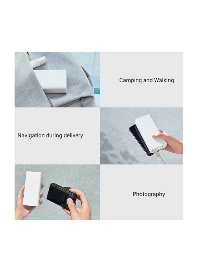 Xiaomi - 30000 mAh Power Bank 3 30000mAh Fast Charging Power Bank WHITE - Image 1