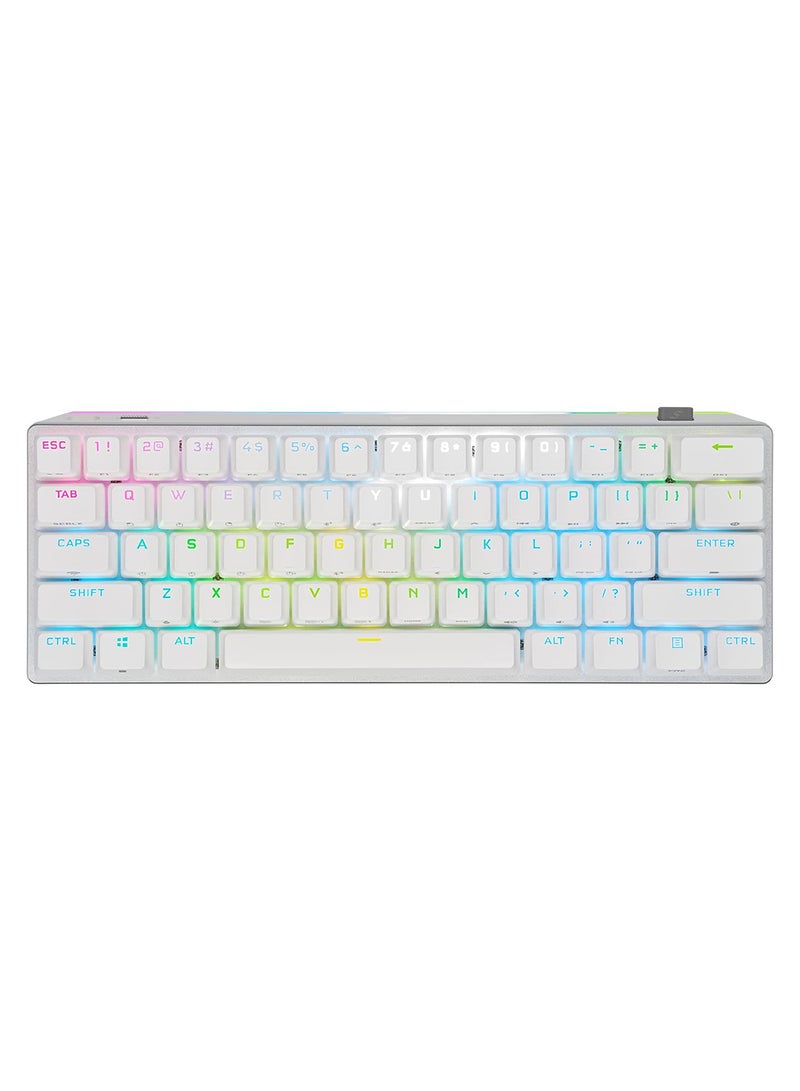 CORSAIR K70 RGB Pro Mini Wireless Mechanical Gaming Keyboard, Swappable Cherry MX Switches, PBT Double Shot Keycaps, For PC / Mac / Mobile / Playstation, English Layout, CH-9189110-NA White  - Image 1