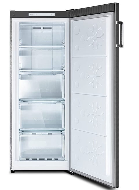 220 Liter Upright Freezer No Frost Reversible Doors Fast Freezing Vertical Handle Big Drawers Electronic Control 70 W CSF220NSK1 Silver