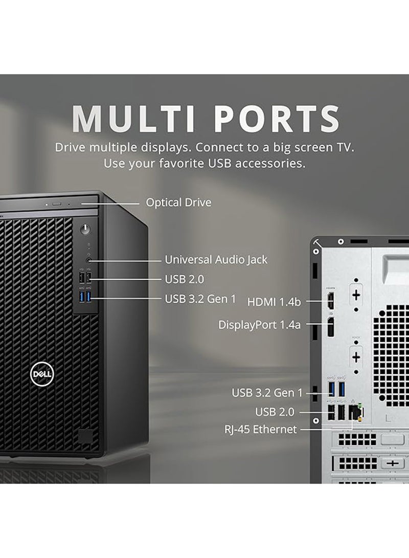 ديل - Optiplex 3000 Tower PC, Core i5-12500H Processor/32GB RAM/1TB SSD/Intel UHD Graphics/Windows 11 Pro black - Image 1