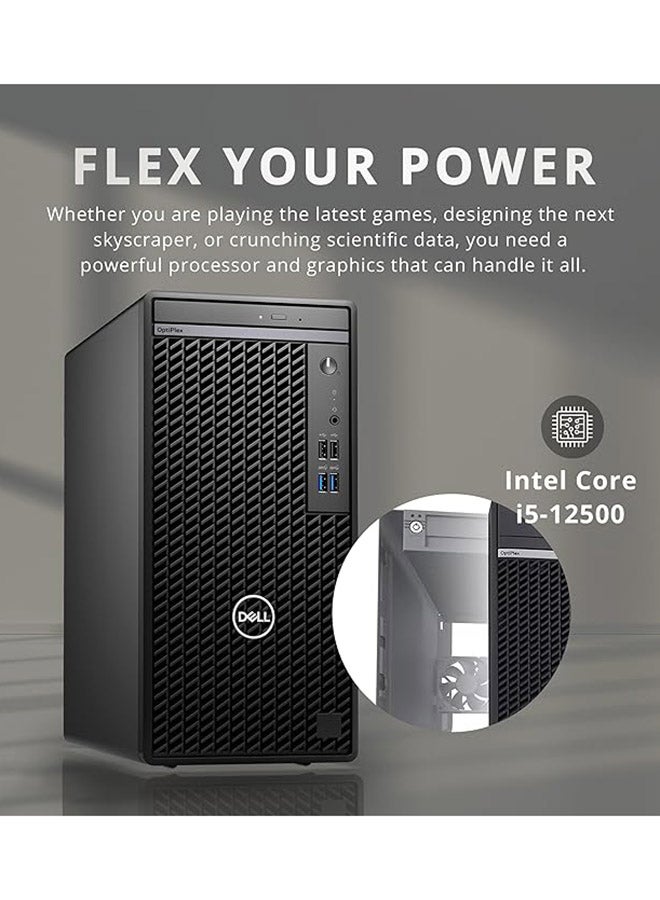 ديل - Optiplex 3000 Tower PC, Core i5-12500H Processor/32GB RAM/1TB SSD/Intel UHD Graphics/Windows 11 Pro black - Image 1
