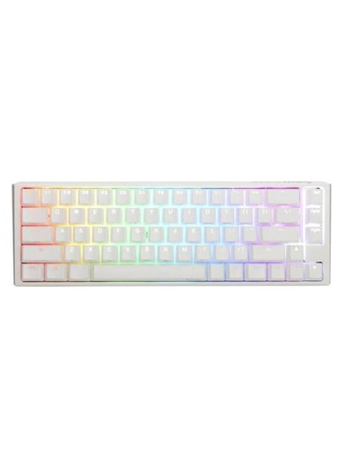 One 3 65% Mechanical Keyboard, Cherry MX Brown Mechanical Switch, Double-Shot PBT, Hot-Swappable, Detachable USB-C, ENG-ARAB Layout, Pure White | DKON2167ST-BARPDPWWWSC1 White