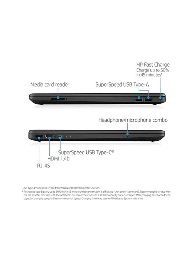 HP - HP 15 15.6-Inch Display, Celeron N4020 Processor/8GB RAM/256GB SSD/Intel UHD Graphics/Windows 11 Home English ‎Black - Image 1