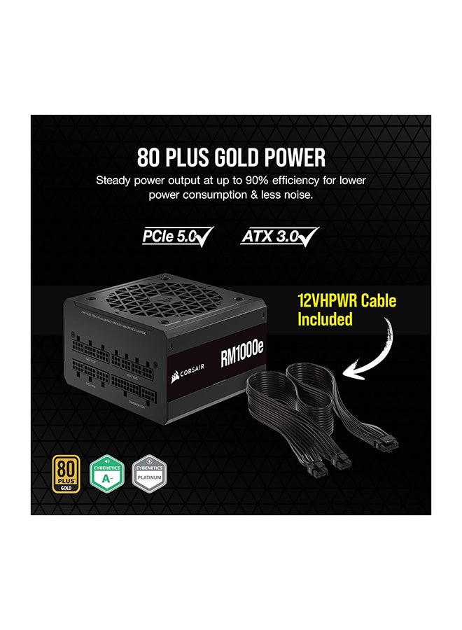 CORSAIR - RMe Series RM1000e Fully Modular Low-Noise ATX Power Supply (UK) Black - Image 1