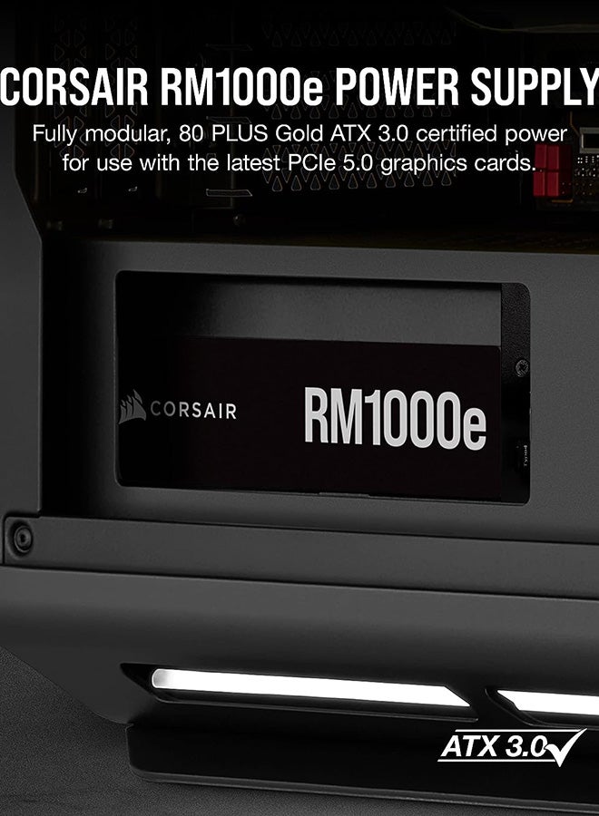 CORSAIR - RMe Series RM1000e Fully Modular Low-Noise ATX Power Supply (UK) Black - Image 1