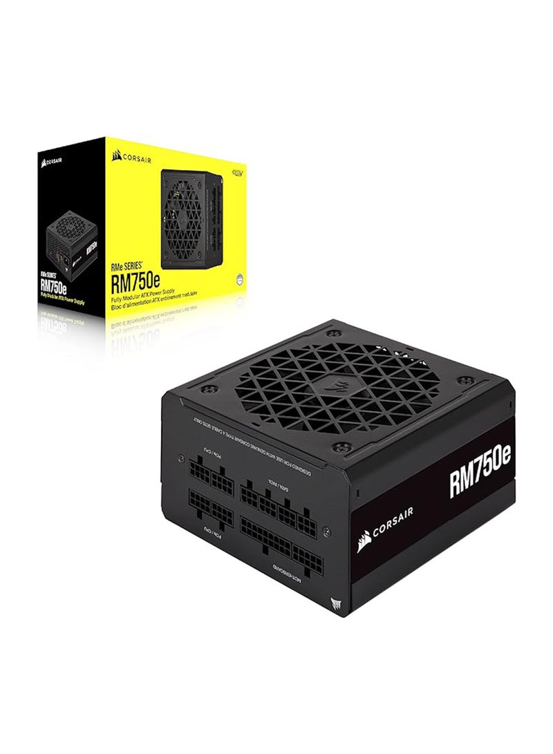 RM750e (2023) Fully Modular Low-Noise ATX Power Supply - ATX 3.0 & PCIe 5.0 Compliant - 105°C-Rated Capacitors - 80 PLUS Gold Efficiency - Modern Standby Support Black