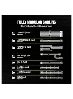 CORSAIR RM750e (2023) Fully Modular Low-Noise ATX Power Supply - ATX 3.0 & PCIe 5.0 Compliant - 105°C-Rated Capacitors - 80 PLUS Gold Efficiency - Modern Standby Support Black  - Image 5
