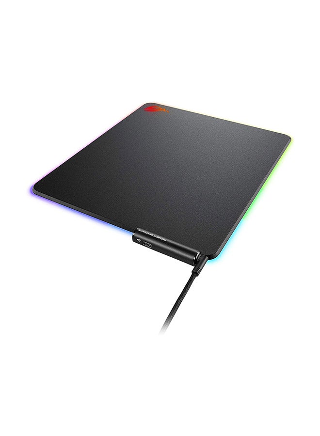 ASUS - NH02-ROG Balteus RGB Gaming Mouse Pad, Aura Sync Lighting, USB 2.0 Pass-Through, Micro-Textured Hard Surface, Nonslip Rubber Base, Lighting Mode & Brightness Controls, 2m Braided Cable, Armoury Crate Support | 370 x 320 x 7.9mm | 90MP0110-B0UA00 Black - Image 1