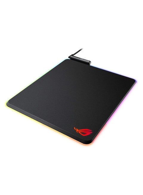NH02-ROG Balteus RGB Gaming Mouse Pad, Aura Sync Lighting, USB 2.0 Pass-Through, Micro-Textured Hard Surface, Nonslip Rubber Base, Lighting Mode & Brightness Controls, 2m Braided Cable, Armoury Crate Support | 370 x 320 x 7.9mm | 90MP0110-B0UA00 Black