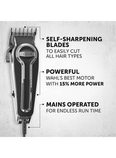 WAHL Elite Pro Hair Cutting Kit Powerful And Durable Motor Secure-Fit Premium Guide Combs 79602-300 Black/Silver  - Image 3