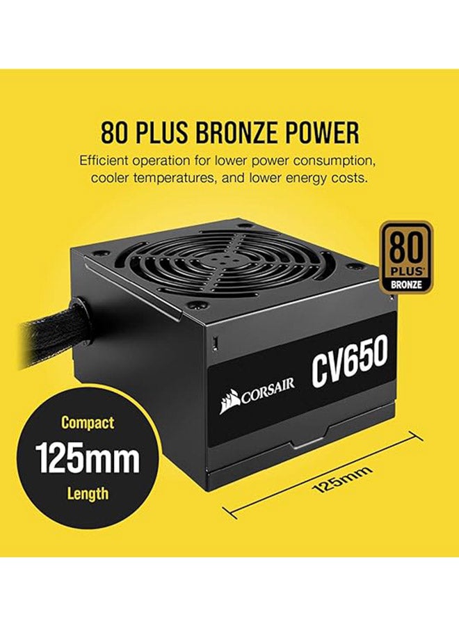 كورسير PSU CV Series, CV650, 650 Watt, Dual EPS, 80 PLUS Bronze, CP-9020236-UK Black  - Image 3