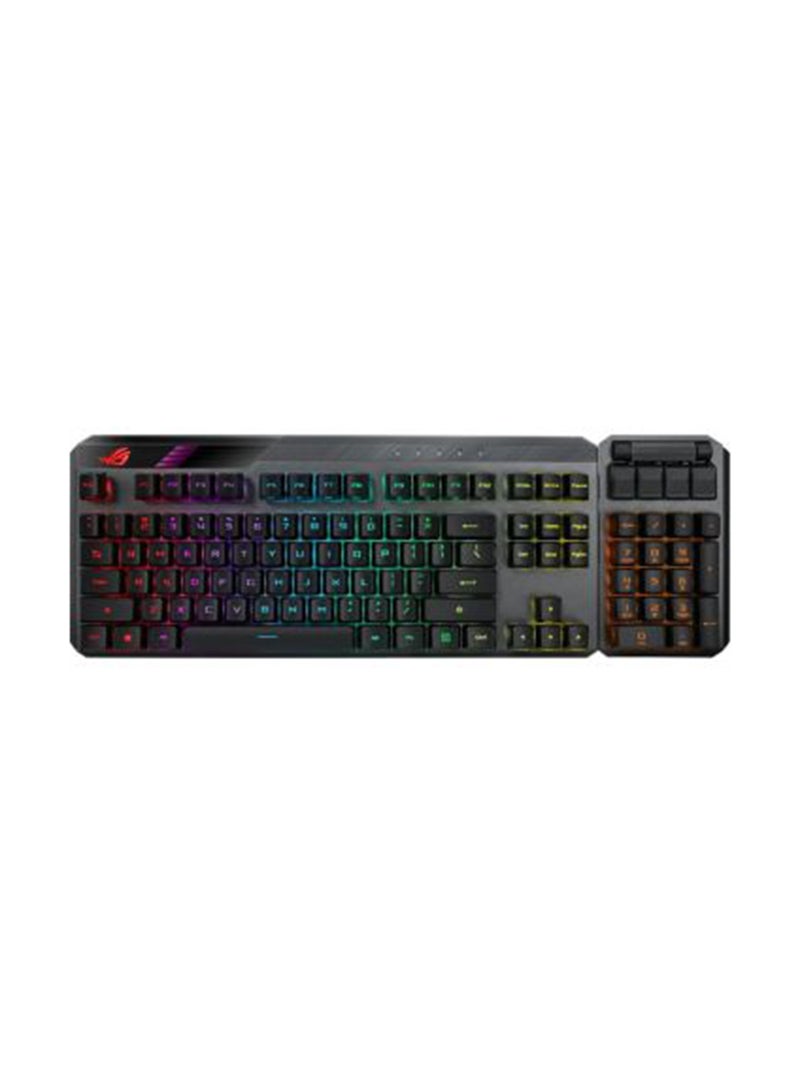ASUS - MA02 Rog Claymore II Wireless Modular Mechanical Gaming Keyboard, Detachable Numpad, RX Red Switches, Aura Sync, 2.4 Ghz, USB 2.0,English Arabic, Black | 90MP01W0-BKCA00 Black - Image 1