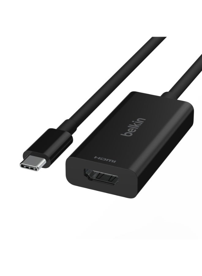 belkin - Connect USB-C To HDMI 2.1 Adapter 8K, 4K, HDR Compatible HDMI Display, Plug And Play Audio/Video Accessory For MacBook, Chromebook, PC And Other Devices Black - Image 1