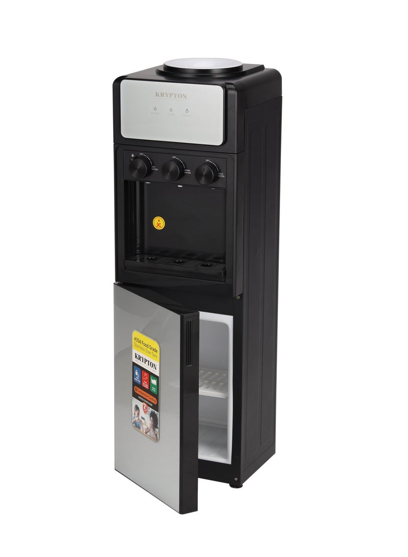 كريبتون موزع مياه بـ 3 مقابض مع خزانة | إمدادات المياه الساخنة والعادية والباردة KNWD6453 أسود ورمادي - Image 2