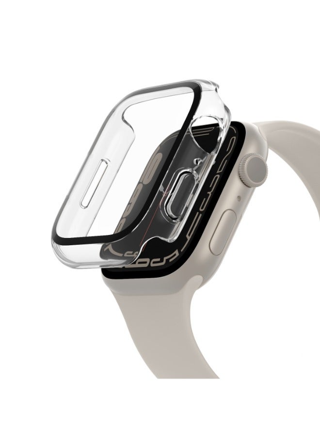 belkin ScreenForce Apple Watch Screen Protector + Bumper 45Mm Full 360 Protection, Tempered Curved Glass, AntiBacterial, For Apple Watch Series 8/7/6/5/4/SE Transparent  - Image 5