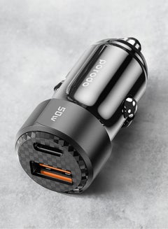 porodo 50W Dual Port Car Charger PD 20W QC 30W Black 