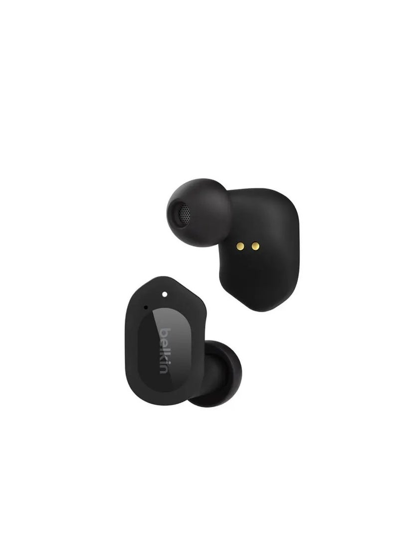 belkin Soundform Play True Wireless Earbuds, Built with IPX5 Water and Sweat Resistance, 3 Touch Controllable EQ Presets, Quick & Easy Pairing with Bluetooth 5.2 And 38 Hours Play Time - Black - Image 5
