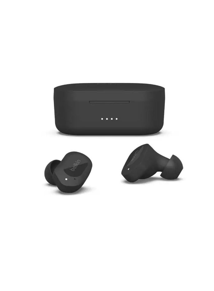 belkin Soundform Play True Wireless Earbuds, Built with IPX5 Water and Sweat Resistance, 3 Touch Controllable EQ Presets, Quick & Easy Pairing with Bluetooth 5.2 And 38 Hours Play Time - Black - Image 1