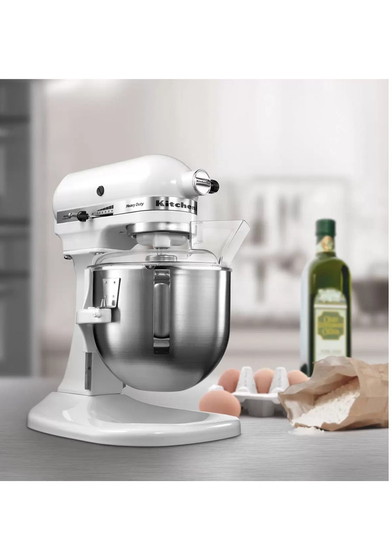 KitchenAid - Heavy Duty Bowl Lift Stand Mixer With Pouring Shield 5KPM5BWH 4.8 L ‎315 Watts White 315 W stand mixer White - Image 1