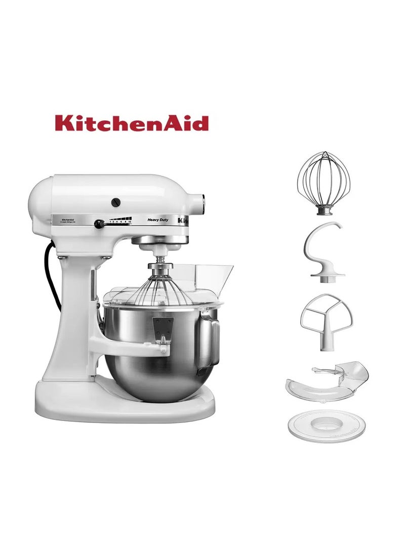 KitchenAid - Heavy Duty Bowl Lift Stand Mixer With Pouring Shield 5KPM5BWH 4.8 L ‎315 Watts White 315 W stand mixer White - Image 1