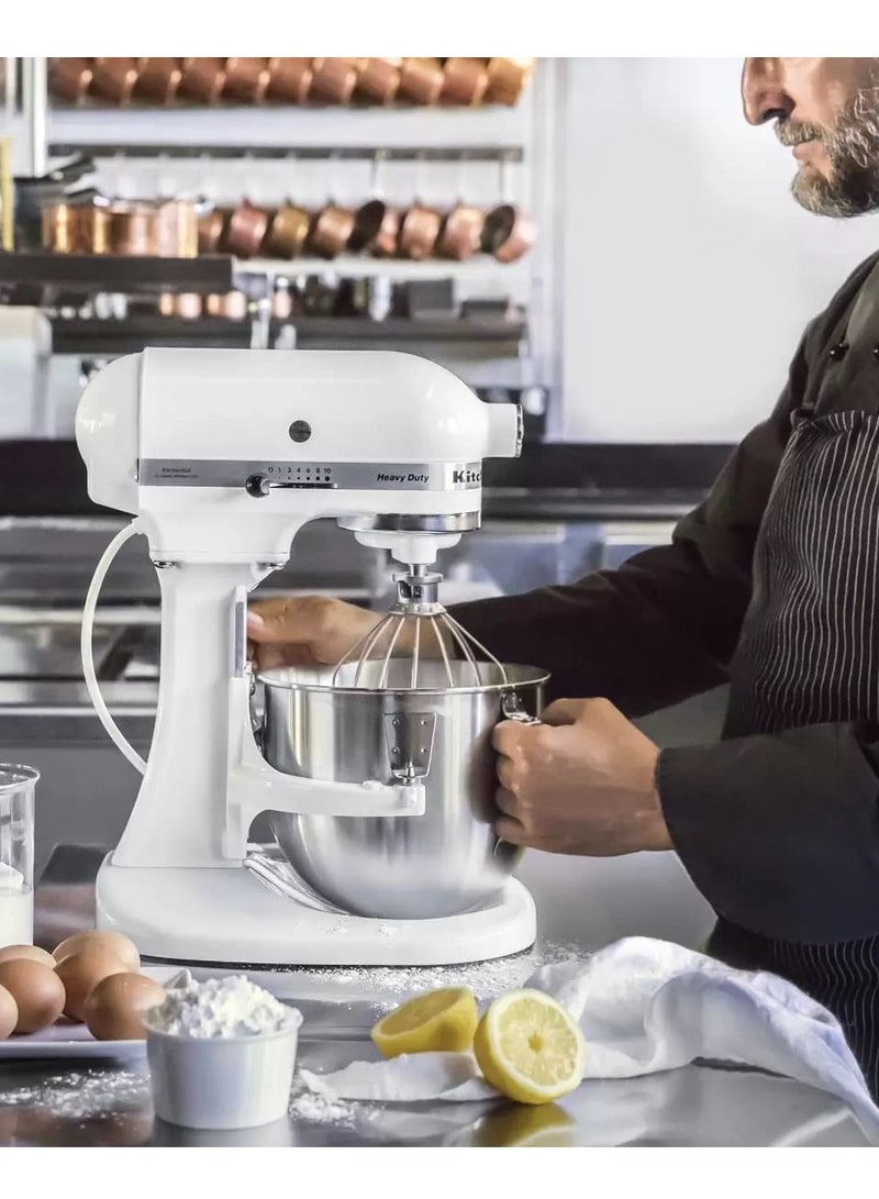 KitchenAid - Heavy Duty Bowl Lift Stand Mixer With Pouring Shield 5KPM5BWH 4.8 L ‎315 Watts White 315 W stand mixer White - Image 1