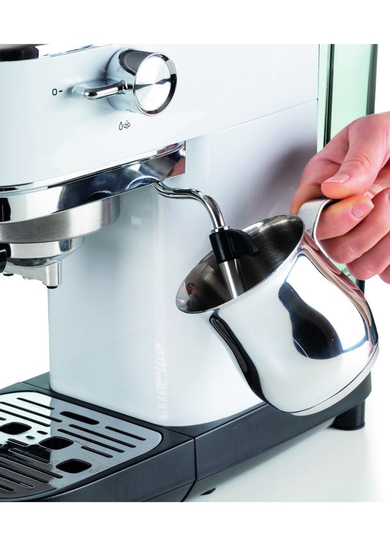 Ariete Espresso Machine. Automatic Shutdown After 25 Minutes.15 Bars Of Pressure 1.1 L 1300 W 1381 White - Image 2