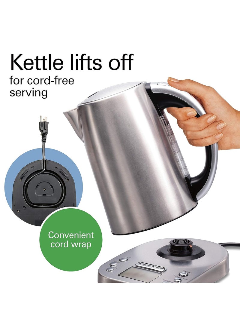 Professional Electric Kettle With Digital Controls 1.7 L 2200 W 41028 Silver