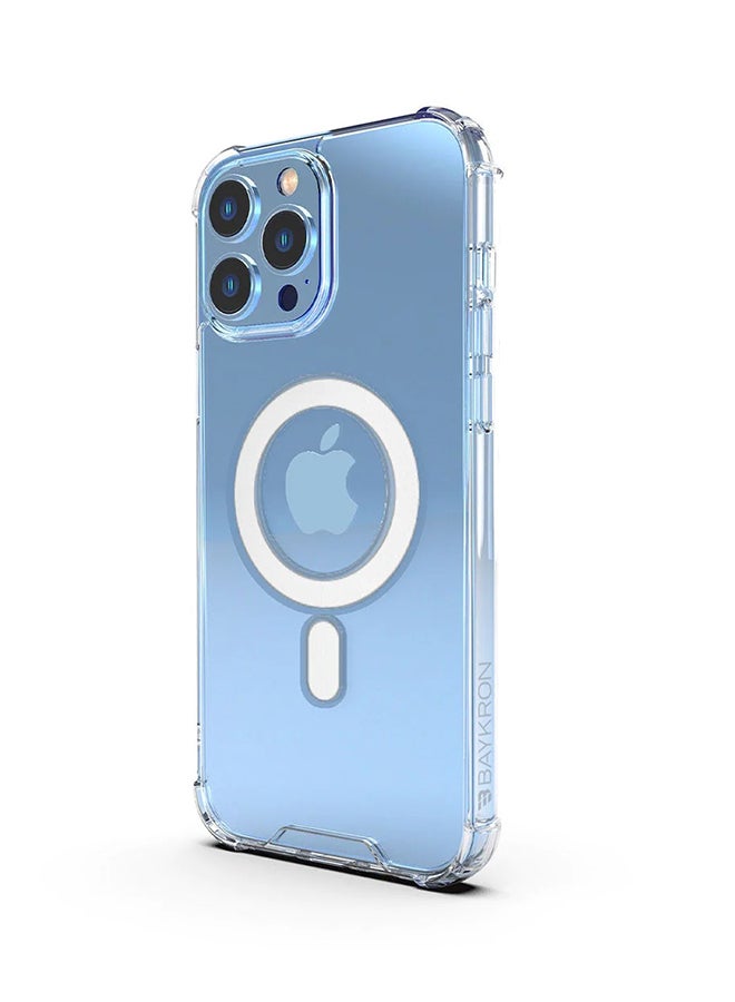 بايكرون Premium Mag Case For iPhone 13 Pro 6.1-Inch With Deluxe Nylon Carry Strap Shockproof And Anti-Bacterial Clear - Image 3