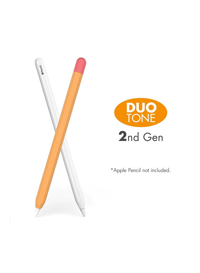 Baykron Silicone Sleeve Case For Apple Pencil 2 Orange/Red - Image 3