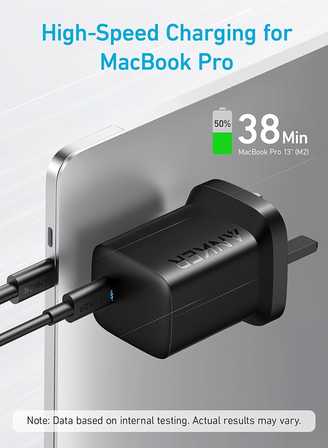 Anker - 315 Charger 67W USB C Charger Adapter, Foldable, PIQ 3.0 Compact Fast Laptop Charger, Wall Charger for MacBook Pro/Air, iPhone 16/15/14 Series, iPad, Samsung S25/S24, Huawei, AirPods, Xiaomi Black - Image 1