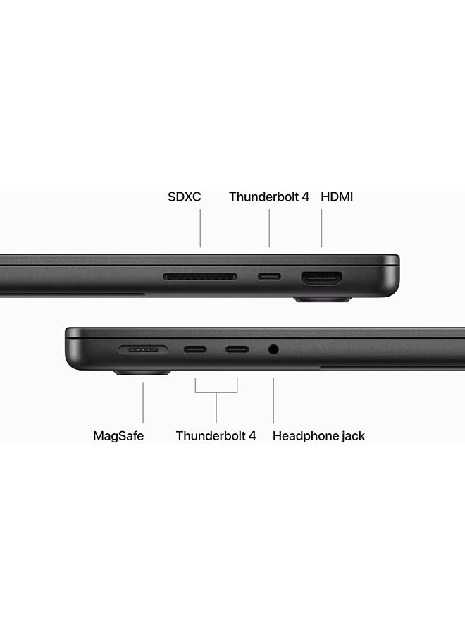 Apple - 2023 MacBook Pro Laptop M3 Pro chip with 12‑core CPU, 18‑core GPU: 14.2-inch Liquid Retina XDR Display, 18GB Unified Memory, 1TB SSD Storage And Works with iPhone/iPad English/Arabic Space Black - Image 1