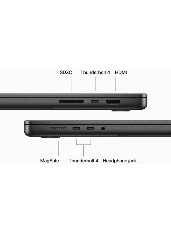Apple - 2023 MacBook Pro Laptop M3 Pro chip with 12‑core CPU, 18‑core GPU: 16.2-inch Liquid Retina XDR Display, 36GB Unified Memory, 512GB SSD Storage And Works with iPhone/iPad English/Arabic Space Black - Image 1